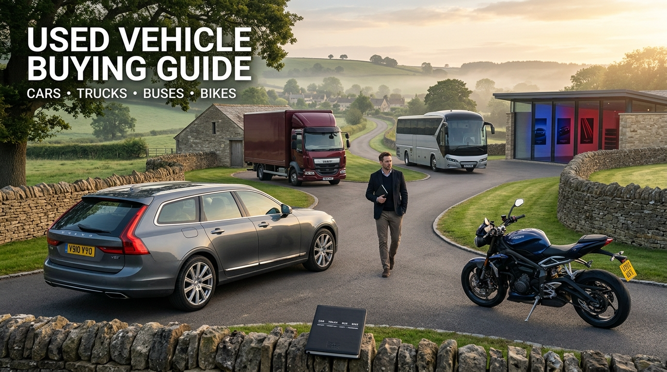 Used Vehicle Buying Guide UK: Cars, Trucks, Buses & Bikes Compared